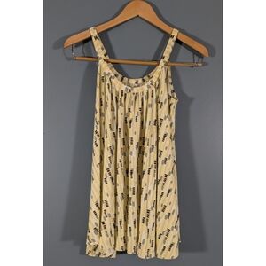 ❤️ 2007 Old Navy flowy yellow design tunic tank top size XS